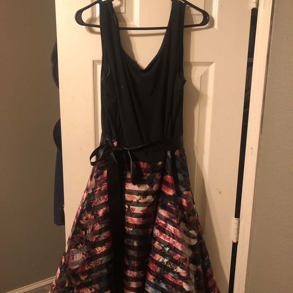 formal floral plus size dress
